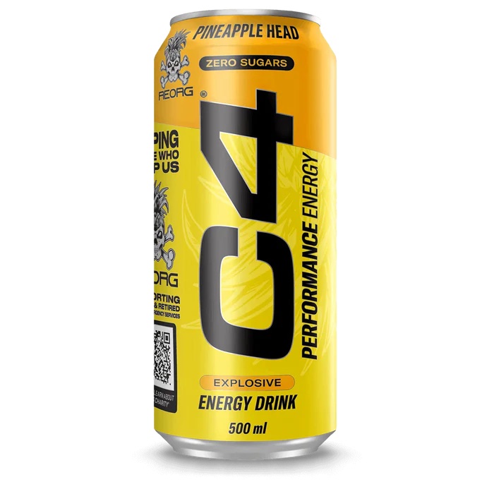 C4 Energy Drink Pineapple Head 50cl (BF: 2025-03-29)