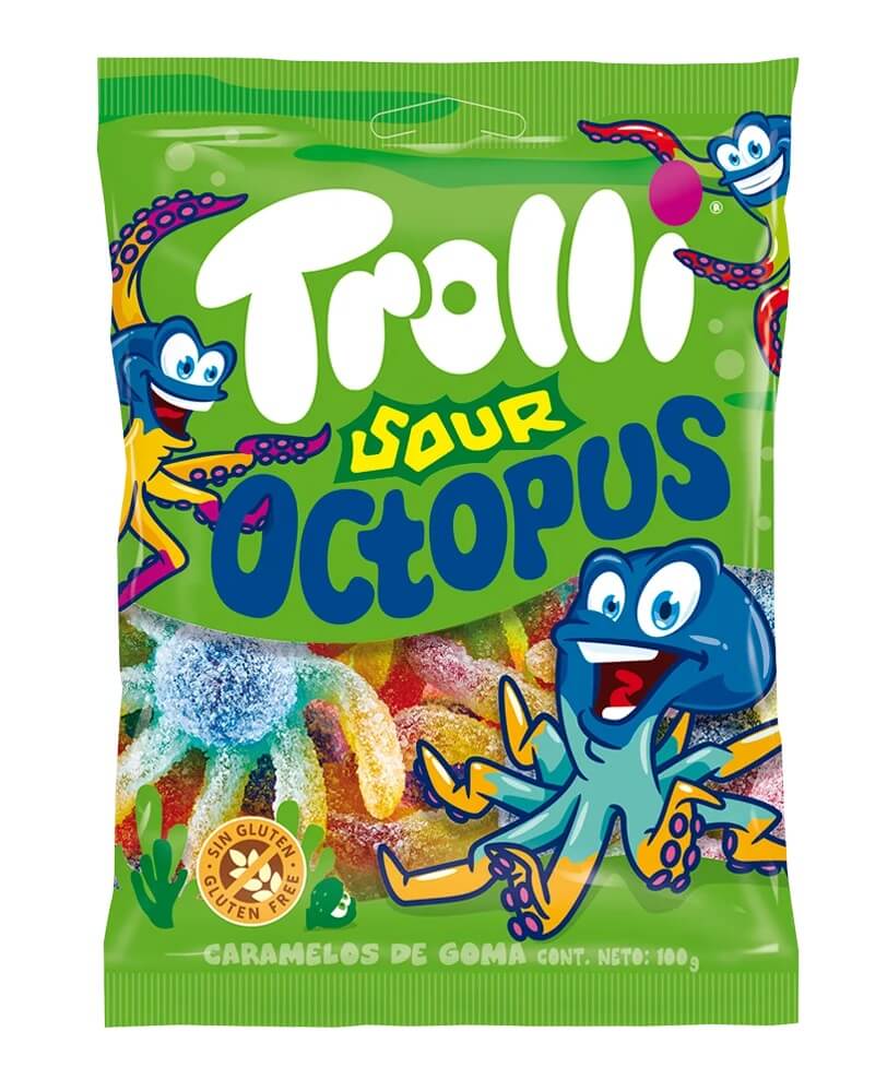 Trolli Sour Octopus 100g(BF:2025-04-11)