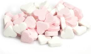Fortuin Mini Peppermint Hjärtan Rosa & Vit 1kg