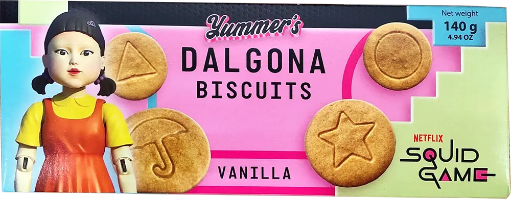 Yummers Squid Game Dalgona Biscuit Vanilla 140g