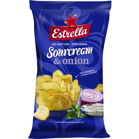 Estrella Sourcream & Onion Chips 40g