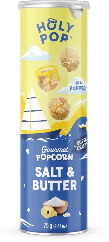 Holy Pop Popcorn - Salt & Butter 75g (BF:2025-05-20)