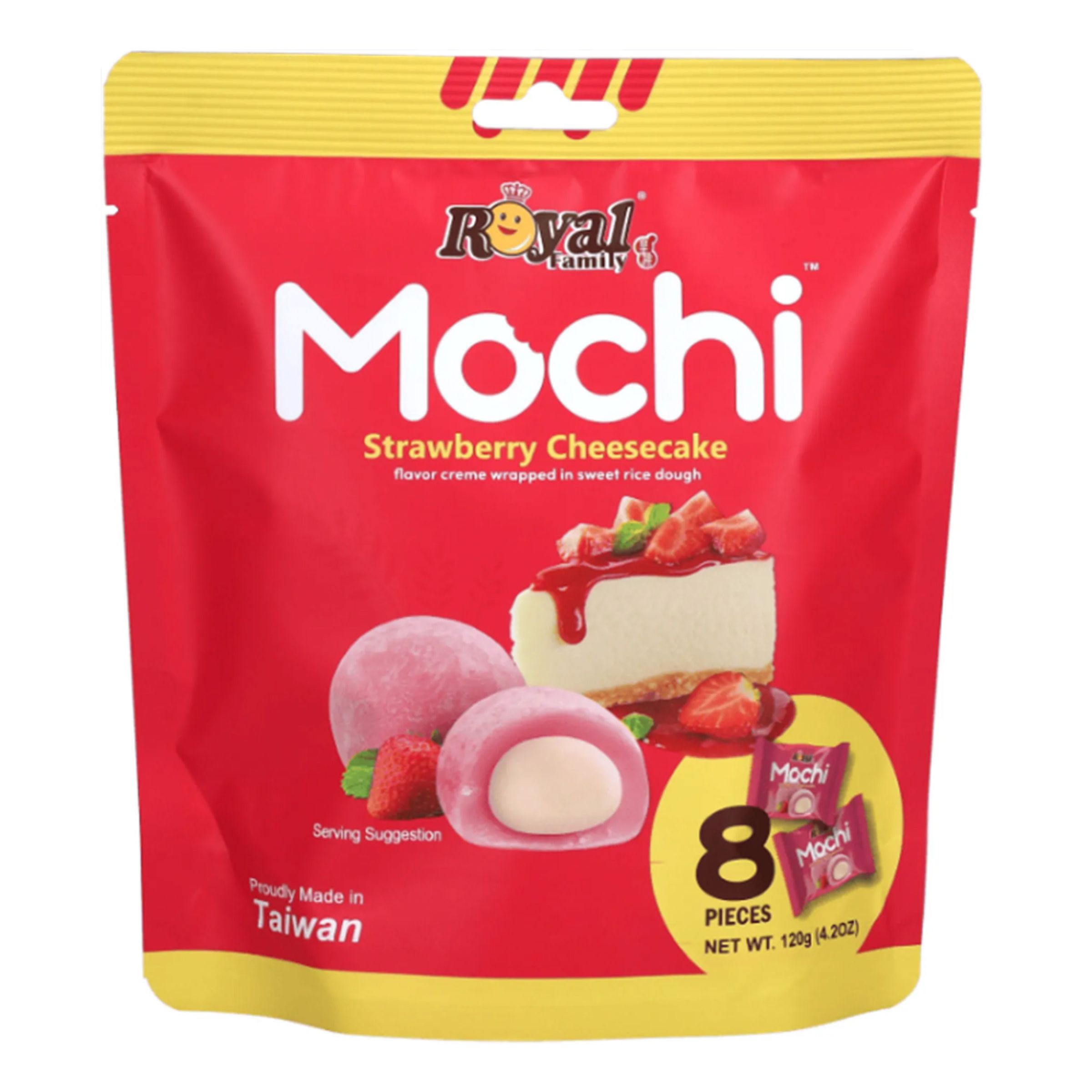 Royal Family Mochi Strawberry Cheesecake - 120 gram