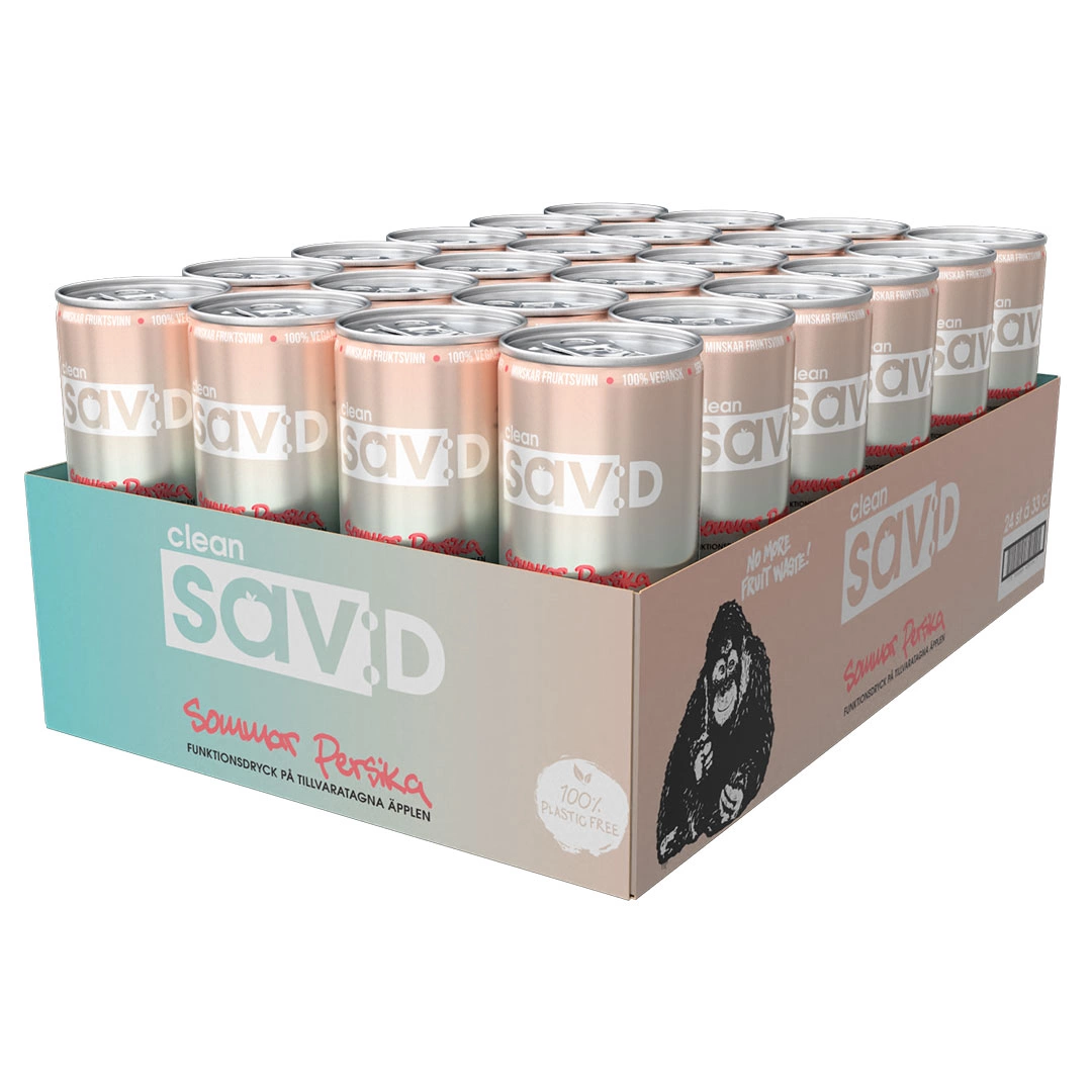 Clean Drink Sav:D - Sommar Persika 33cl x 24st