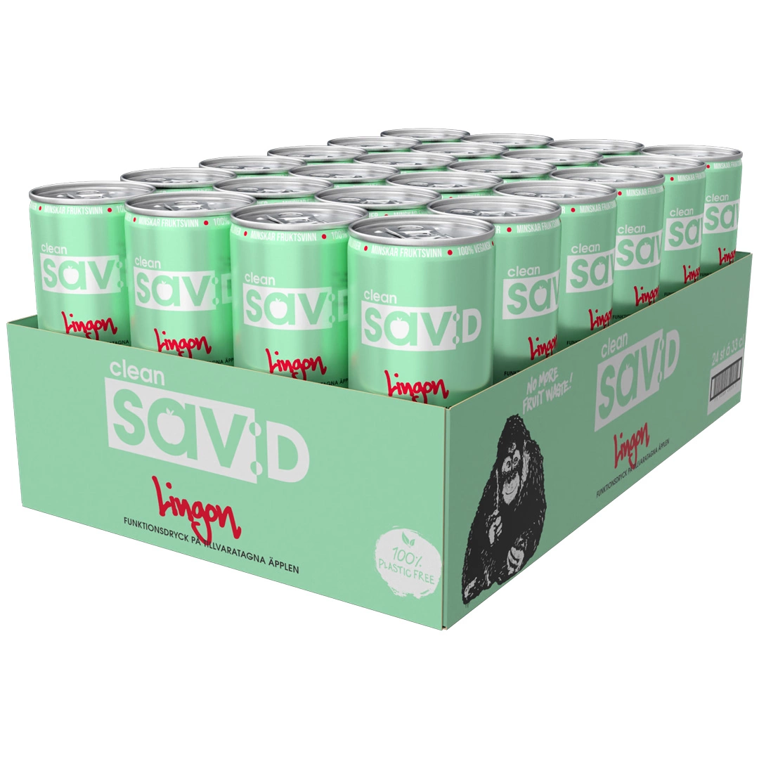 Clean Drink Sav:D - Lingon 33cl x 24st
